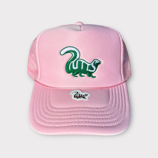 Pink / Green Skunk Trucker Hat